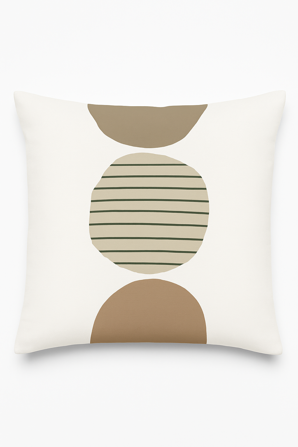 housse de coussin motif floral abstrait vert imprimé sur une face