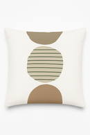 housse de coussin motif floral abstrait vert imprimé sur une face