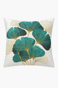 housse de coussin motif floral ginkgo pour salon et chambre