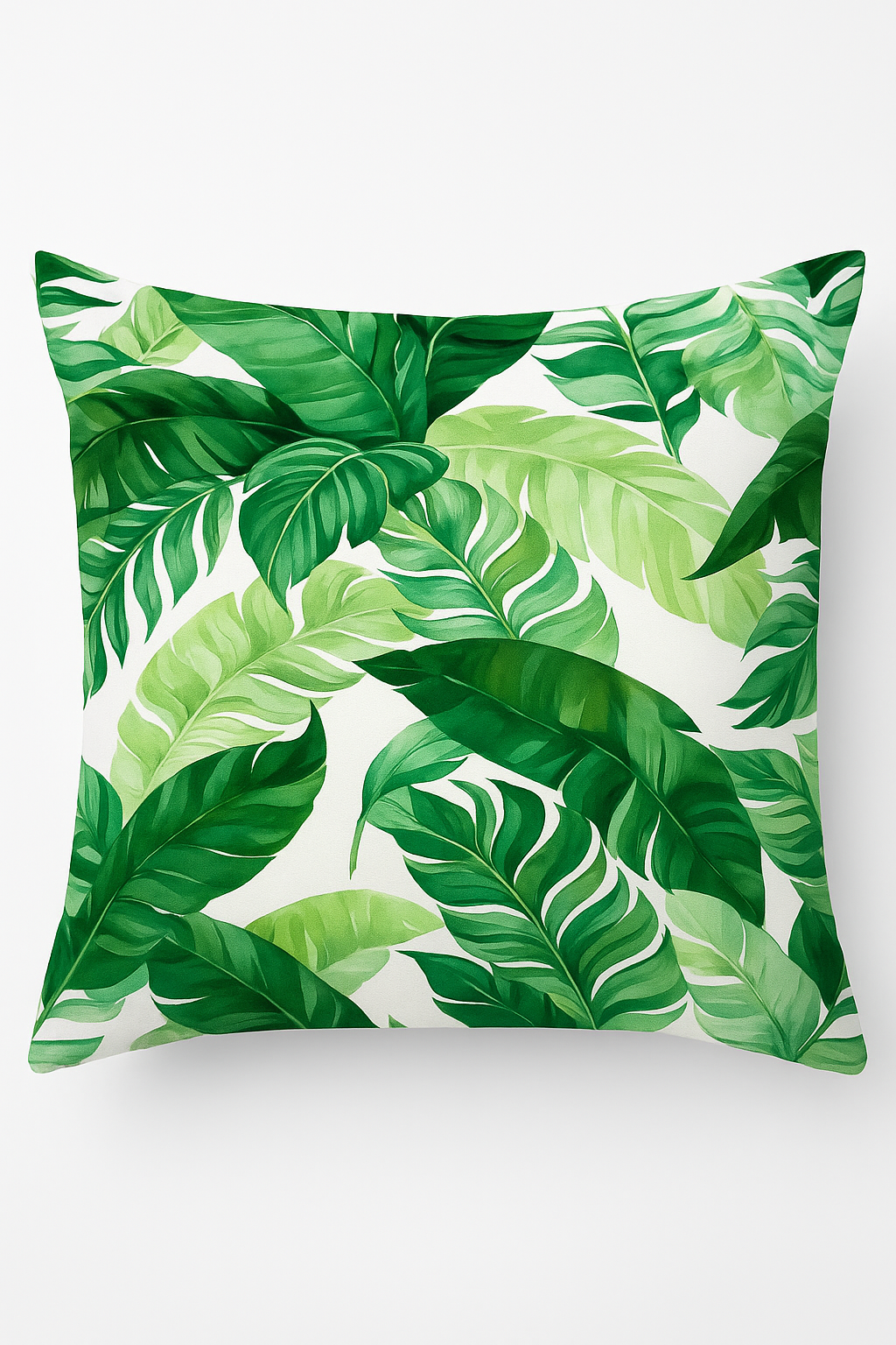 housse de coussin motif plantes tropicales pour canapé élégant