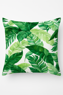 housse de coussin motif plantes tropicales pour canapé élégant