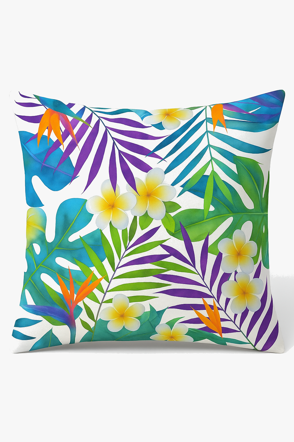 housse de coussin motif tropical pour un canapé élégant