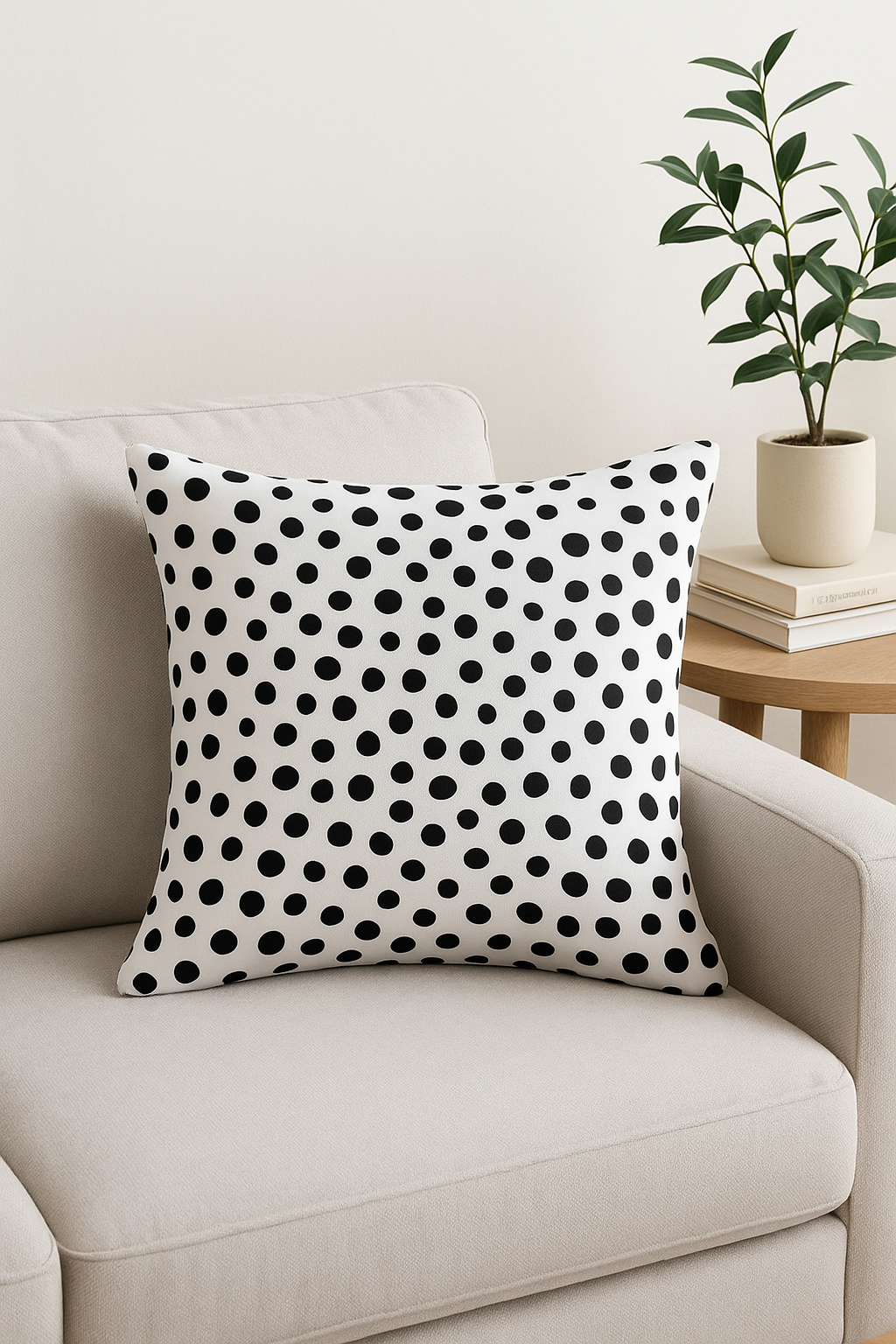 housse de coussin noire et blanche géométrique moderne décorative