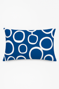 housse de coussin polyester animaux marins bleus 30x50 cm