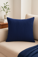 housse de coussin rayée en velours personnalisable grande taille 65x65 70x70