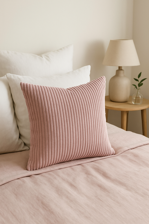 housse de coussin rayée en velours personnalisée grande taille 65 ou 70 cm - vue 2 sur 2