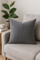 housse de coussin rayée velours côtelé personnalisée grande taille 65x65 70x70