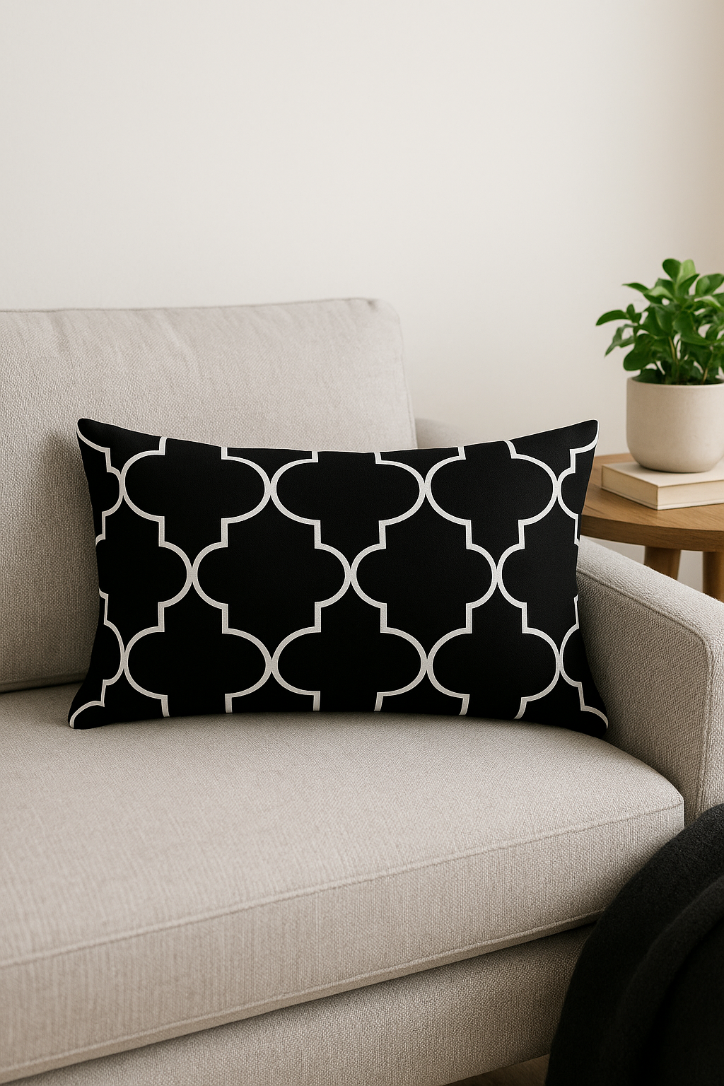 housse de coussin rectangle 30 x 50 cm motif mandala géométrique élégant