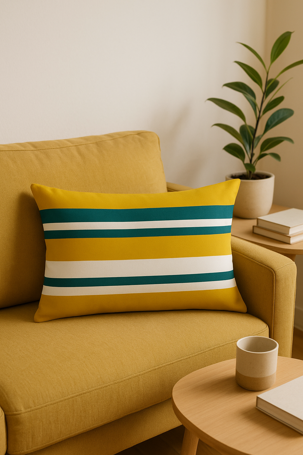 housse de coussin rectangulaire à motif géométrique coloré 30 x 50 cm - vue 3 sur 2
