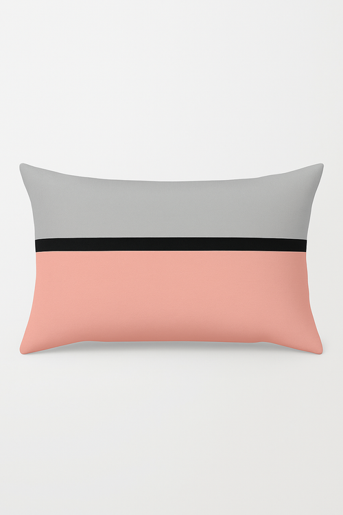 housse de coussin rectangulaire géométrique jaune rouge 30 x 50 cm