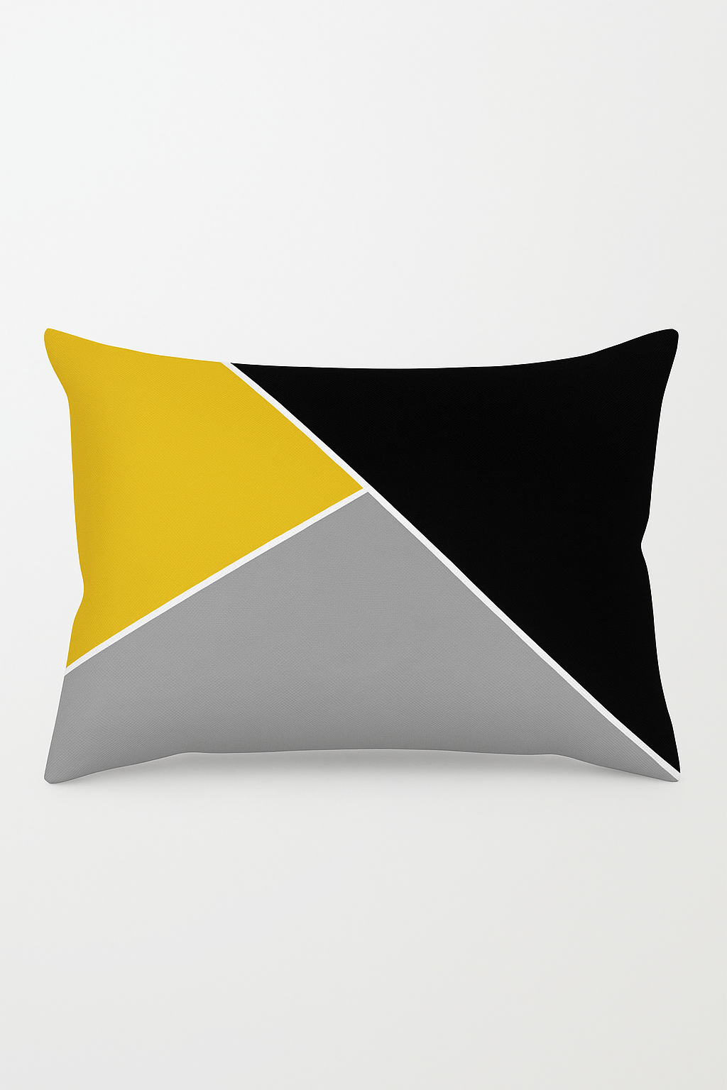 housse de coussin rectangulaire géométrique jaune rouge 30 x 50 cm