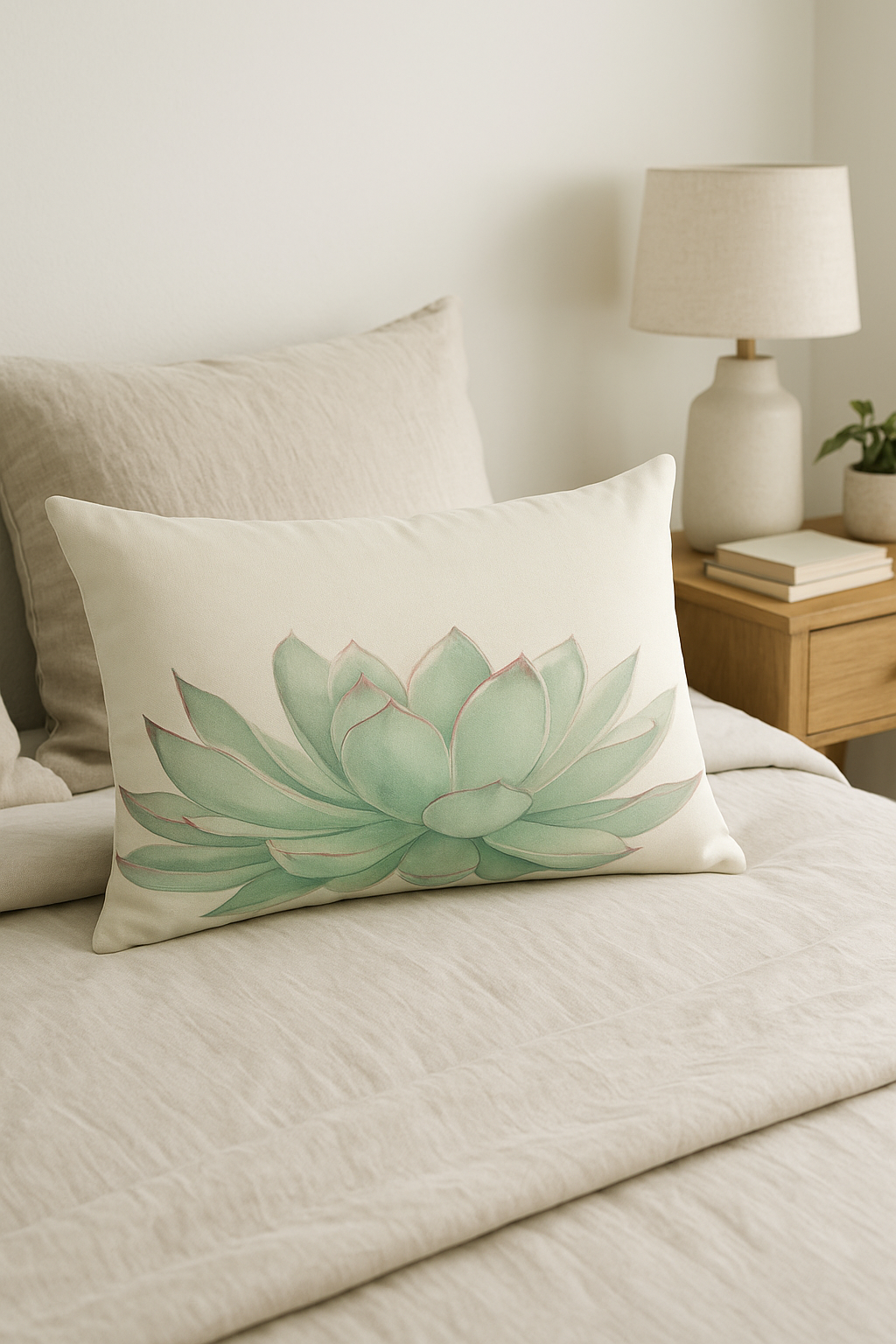 housse de coussin rectangulaire imprimée fleurs tropicales 30x50 cm - vue 3 sur 2