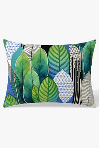 housse de coussin rectangulaire motif fleurs tropicales 30x50 cm