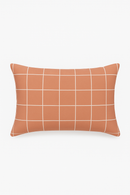 housse de coussin rectangulaire motif géométrique arc-en-ciel et végétal