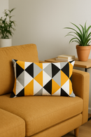 housse de coussin rectangulaire motif géométrique coloré 30 x 50 cm