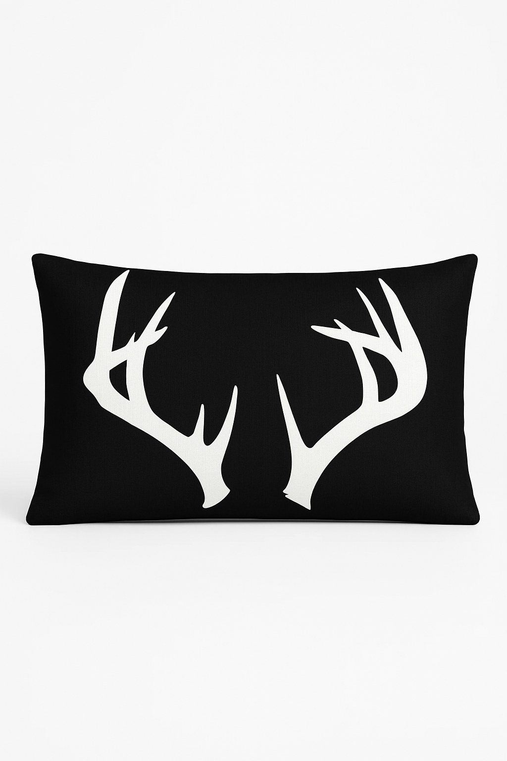 housse de coussin rectangulaire motif géométrique noir et blanc 30 x 50 cm