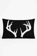 housse de coussin rectangulaire motif géométrique noir et blanc 30 x 50 cm