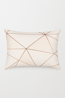 housse de coussin rose à motif géométrique décoratif pour la maison