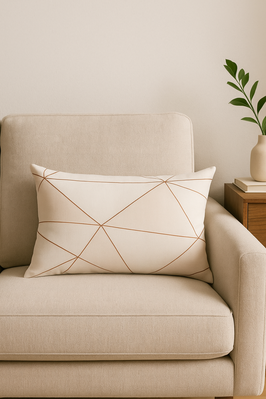 housse de coussin rose à motif géométrique décoratif pour la maison - vue 3 sur 2