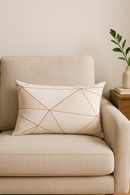 housse de coussin rose à motif géométrique décoratif pour la maison