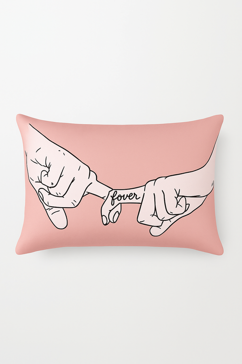 housse de coussin rose à motif géométrique tendance décoratif