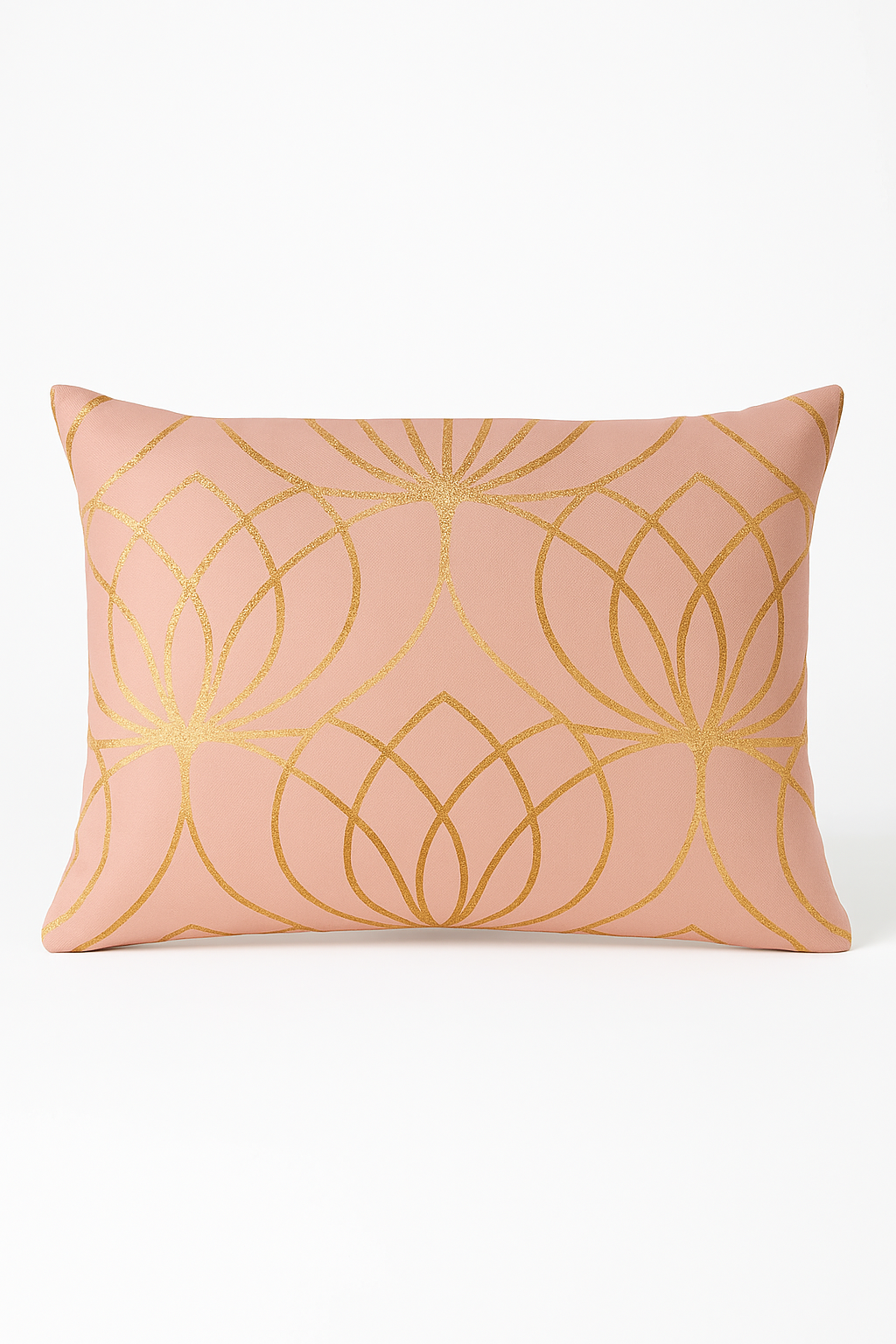housse de coussin rose motif géométrique pour décoration intérieure