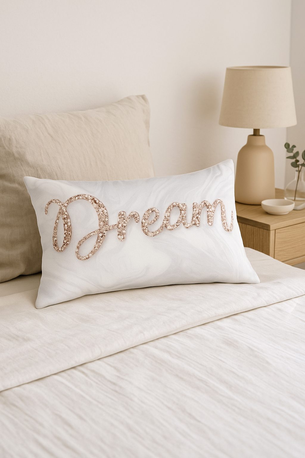 housse de coussin rose motif géométrique tendance décorative pour la maison - vue 3 sur 2