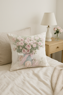 housse de coussin rose motif nordique pour décoration élégante