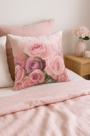 housse de coussin rose motif nordique pour décoration élégante