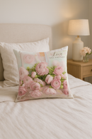 housse de coussin rose motif nordique pour décoration élégante