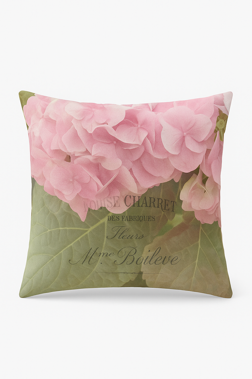 housse de coussin rose motif nordique pour décoration élégante