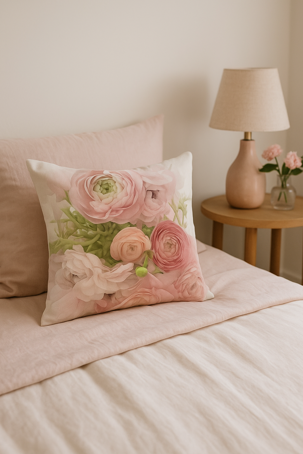housse de coussin rose style nordique pour décoration élégante - vue 3 sur 2