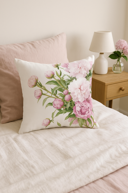 housse de coussin rose style nordique pour décoration intérieure - vue 2 sur 2