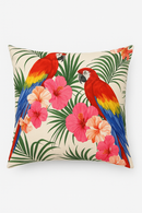 housse de coussin tropical motif perroquet pour salon
