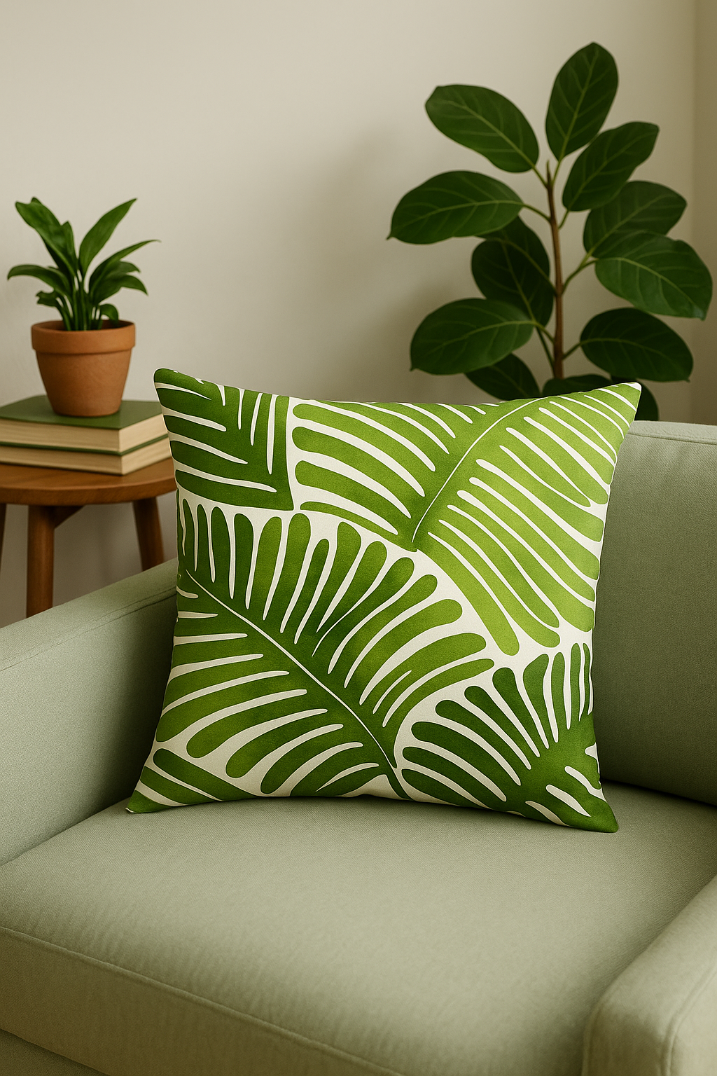 housse de coussin tropicale pour un salon élégant - vue 3 sur 2