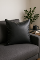 housse de coussin unie en similicuir plusieurs tailles disponibles