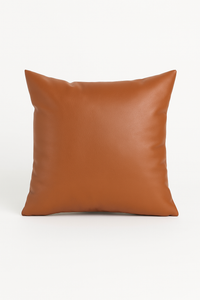 housse de coussin unie en similicuir pour décoration intérieure moderne