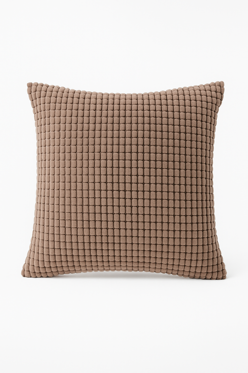 housse de coussin velours côtelé motif grain de maïs grande taille