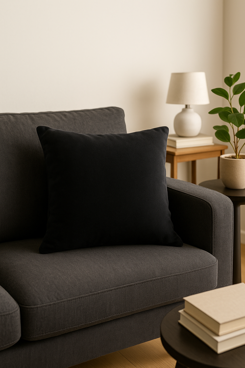 housse de coussin velours doux personnalisable en 25 couleurs