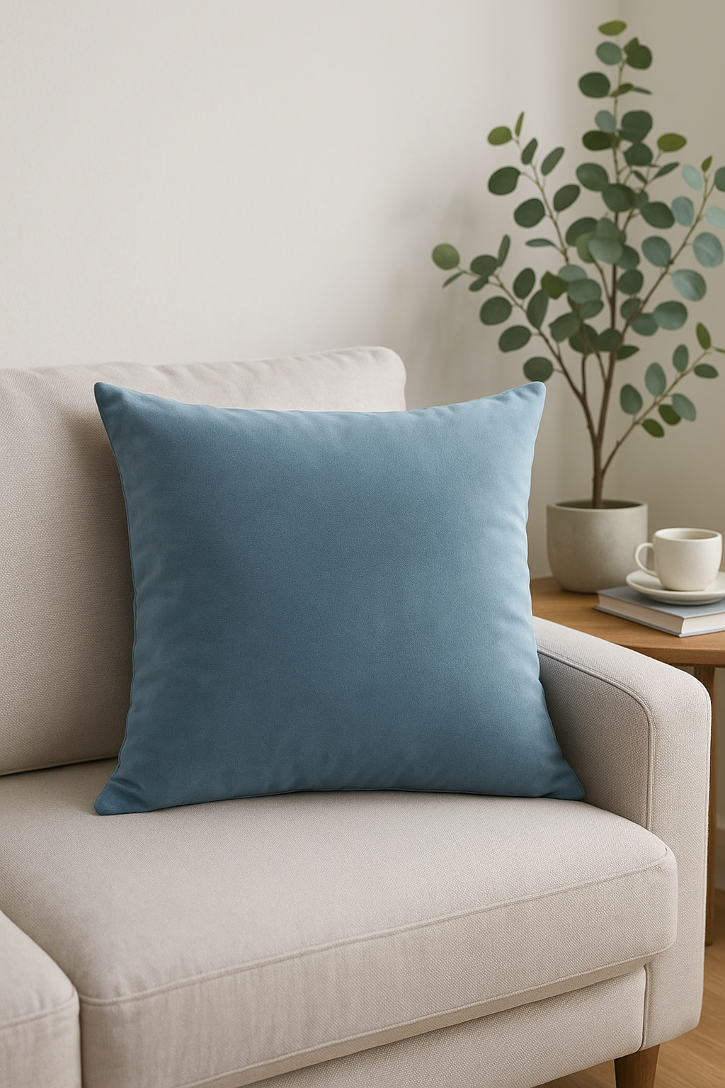 housse de coussin velours hollandais sur mesure couleur unie 40 à 60 cm - vue 3 sur 2