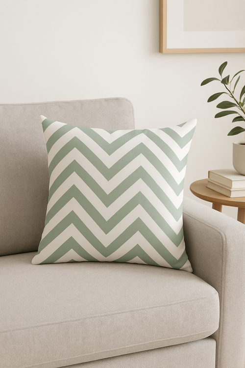 housse de coussin verte géométrique abstraite pour décoration canapé