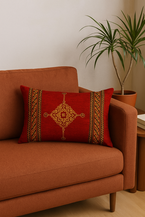 housse de coussin vintage à motif mandala ethnique pour canapé et lit - vue 2 sur 2