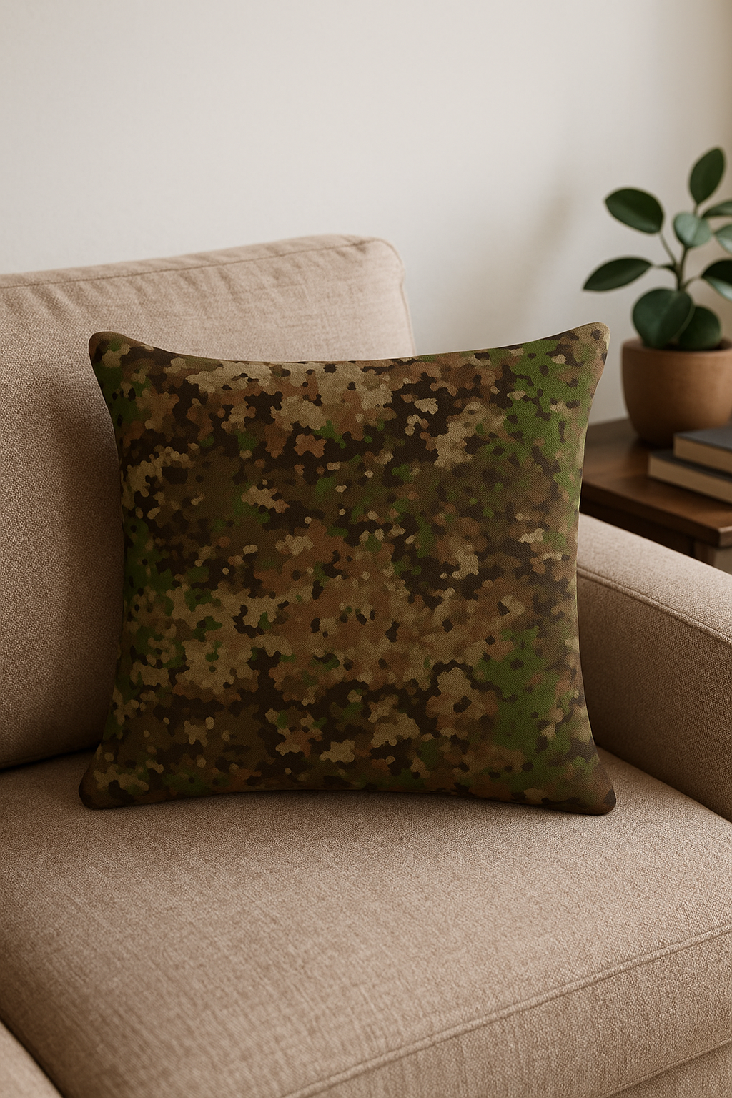housses de coussin camouflage militaire géométriques décoratives - vue 3 sur 2