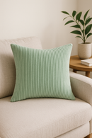 housses de coussin en velours côtelé rayées unies 30x50cm 50x70cm