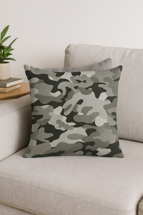 housses de coussin géométriques camouflage militaire décoratives - vue 2 sur 2