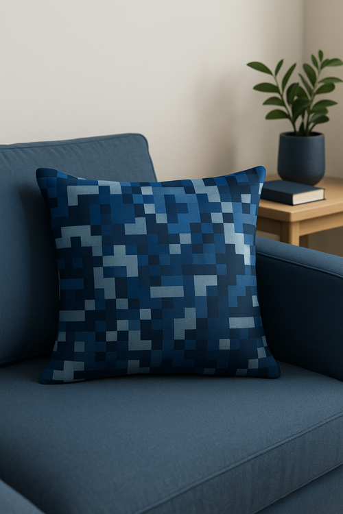 housses de coussin géométriques motif camouflage militaire décoratives - vue 2 sur 2