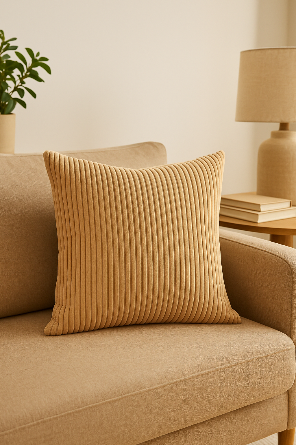 housses de coussin rayées en velours côtelé 30x50 et 50x70 cm - vue 3 sur 2