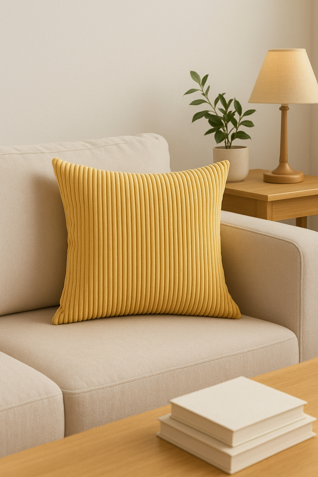 housses de coussin rayées en velours côtelé 30x50 et 50x70 cm - vue 3 sur 2