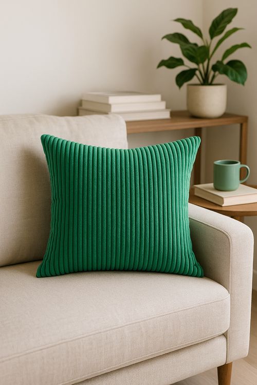 housses de coussin rayées en velours côtelé 30x50cm 50x70cm