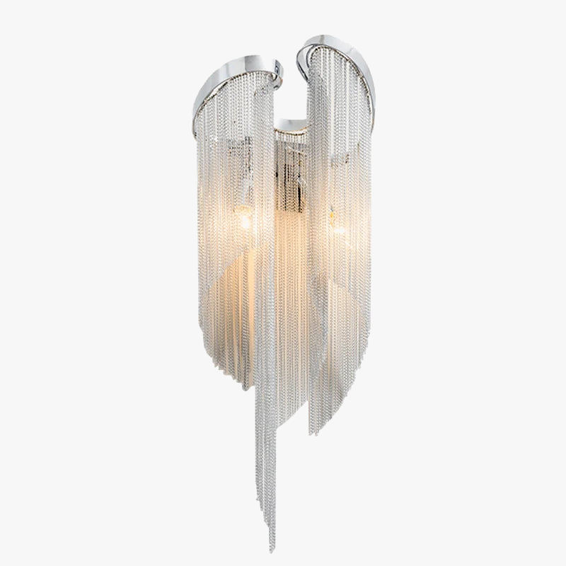 Applique murale LED en aluminium avec pompons